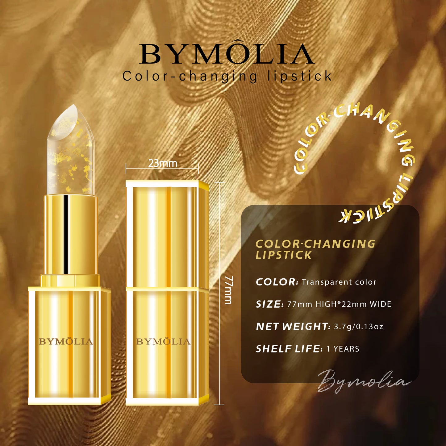 BYMOLIA GoldenAura Temperature-Activated Lip Balm - Soft